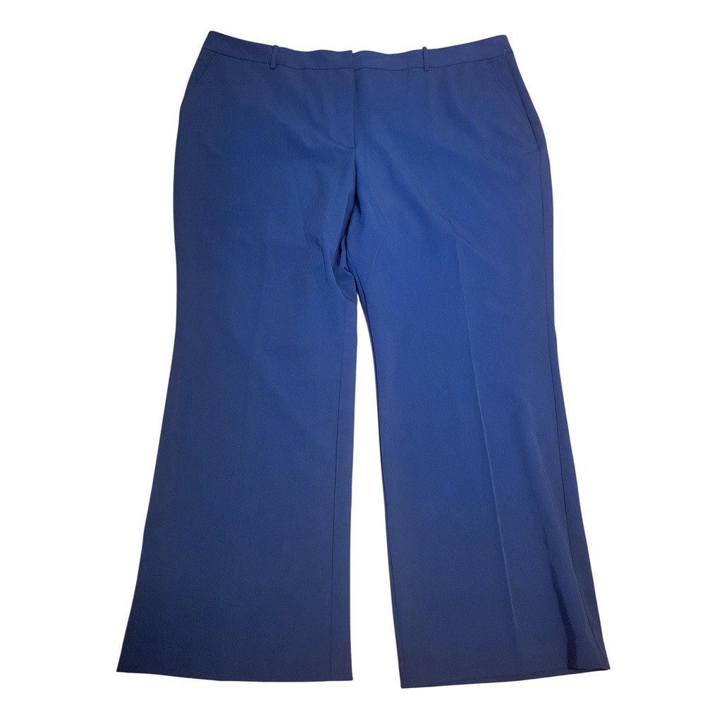 Worthington Trouser Pants Women 24W Blue Excellent Wide Leg Dress Slacks